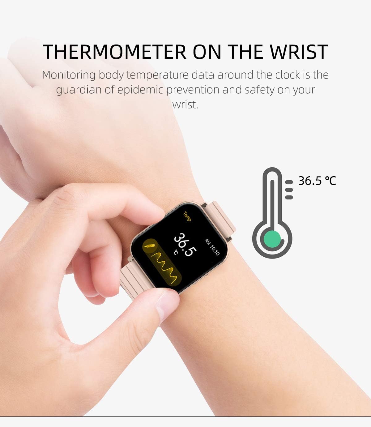 ISPEKTRUM iS3 SmartWatch, 1.54” Screen Waterproof Sports Mode Fitness Tracker Heart Rate & BP Monitor Pedometer BT Text Call Notification Works with Android iOS iPhone Samsung