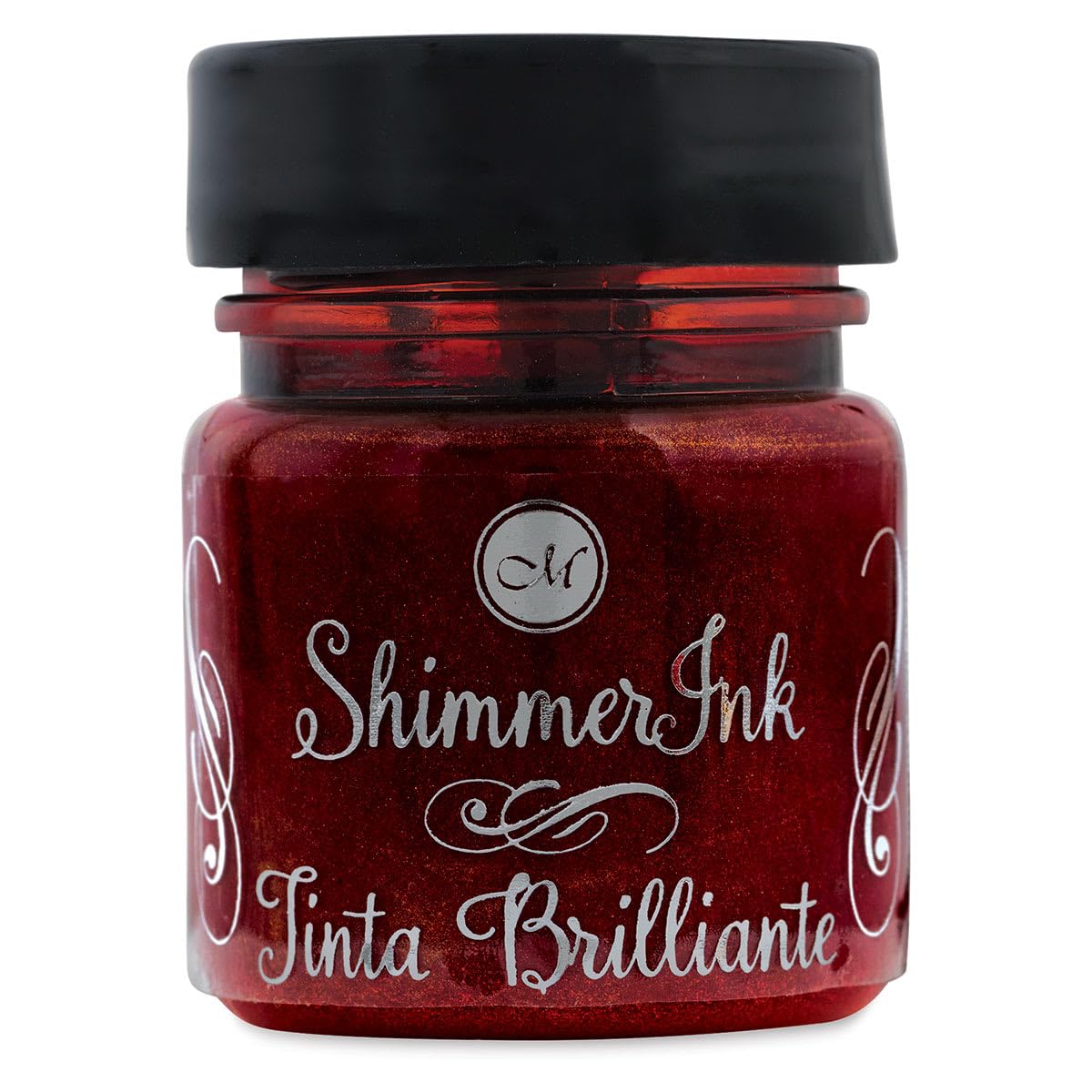 Manuscript Shimmer Fountain Pen Ink Bottle - 25ml (Brandy Flambe) – Sparkling Calligraphy & Fountain Pen Ink, Smooth Flow Refillable Pen Ink for Writing, Journaling & Art