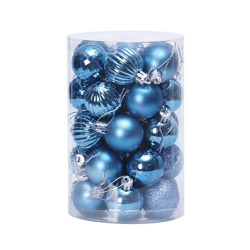 KJHSDNN 34Pcs Christmas Balls Ornaments Multicolor Xmas Tree Hanging Ball Shatterproof Christmas Tree Decorations for Holiday Wedding Party Classic Collection Baubles Set