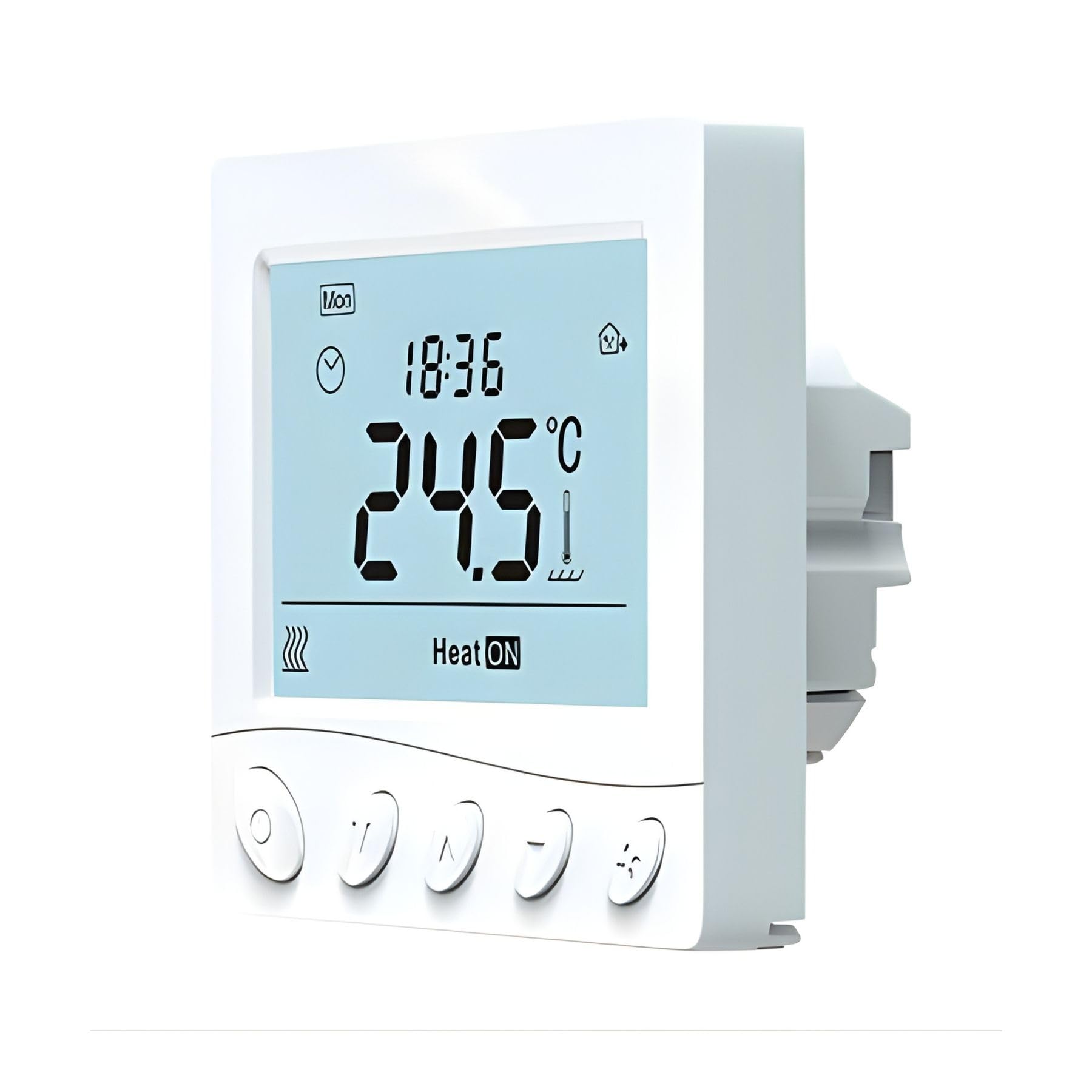 Termostato digital empotrable de 220 V, cronotermostato semanal con botones manuales, pantalla LCD retroiluminada, para caldera de gas, instalación empotrada, caja 502 o 86 x 86 mm