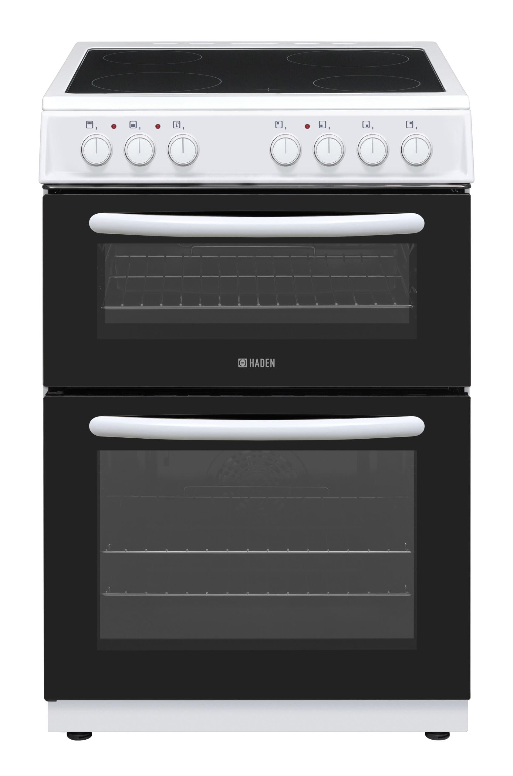 Haden HES50W Electric Cooker – Freestanding 52 Litre Cooker with 4 Solid Plate Rings - Single Cavity Oven - 50cm, White — view 5