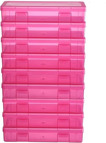 Miniatura 11 de novelinks 9 recipientes de almacenamiento de plástico para color, manualidades y artes; cajas y organizadores apilables con tapas para organizar Set
