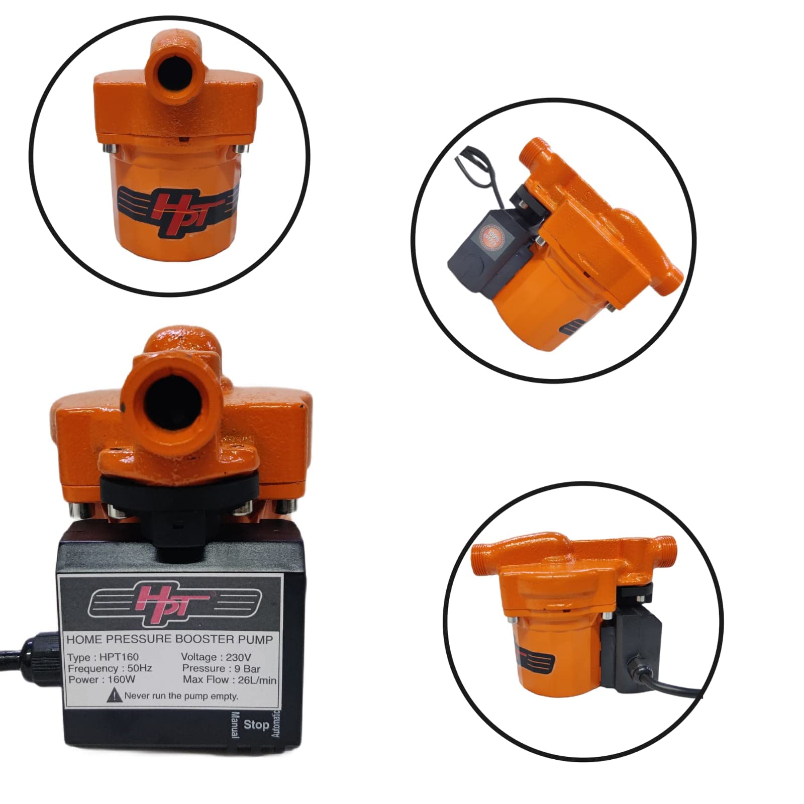 Buy 160W 9 BAR WATER PRESSURE BOOSTER PUMP Automatic Pressure Pump 160W