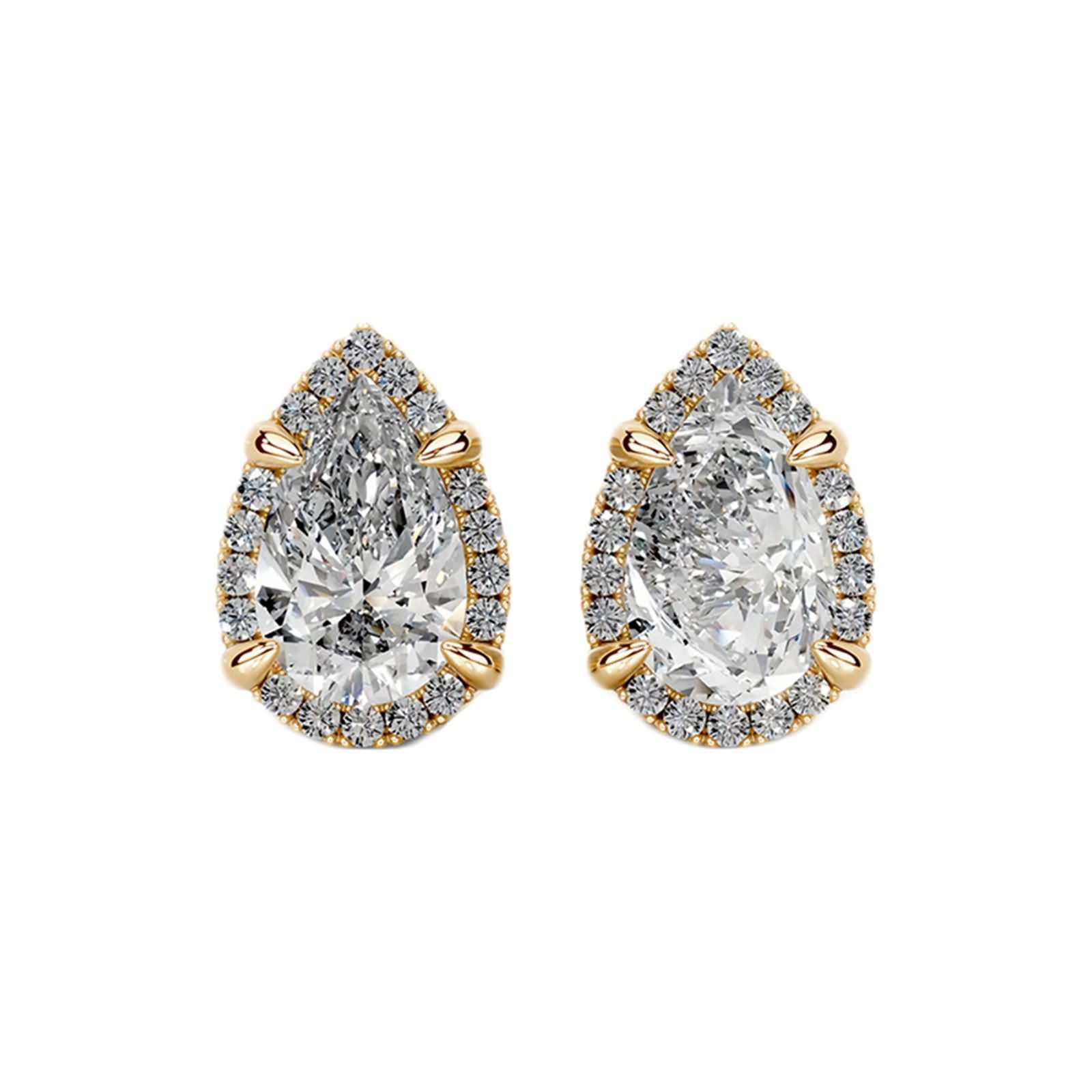 Damen 9K/14K/18K Gelbgold Ohrringe Gold