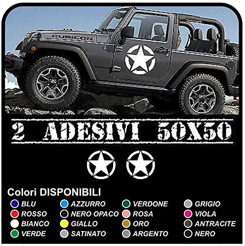 Autocollants de porte militaire étoile 50cm blanc pour 4x4 offroad US Army
