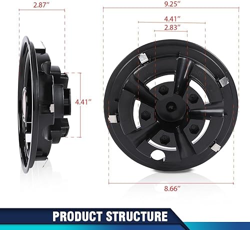 Miniatura 4 de PIT66 Fundas para ruedas de carrito de golf de 8 pulgadas compatibles con carritos de golf Ezgo, Yamaha y Club Car (no es compatible con carritos