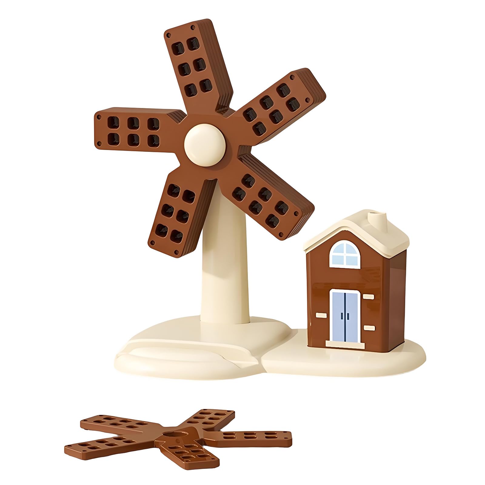 HZBB Creative Windmill Shape Placemat for Dining Table and Kitchen Desktop Decoration Creative Windmill Shape Unique Kitchen Trivet