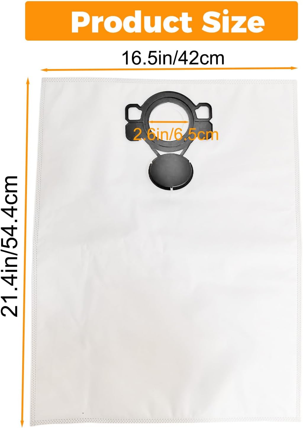 W107418353 8 Pack Vacuum Filter Bags, Dust Vacuum Bags Compatible with Makita VC4210L VC4210M Wet/Dry HEPA Vacuum, Replace W107418351