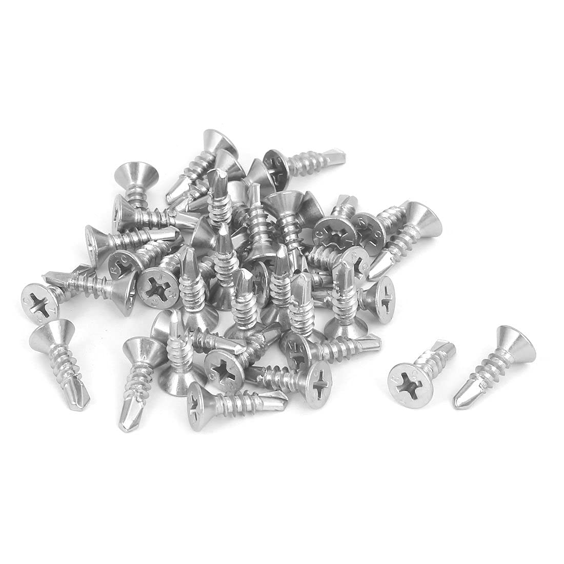 SHGM Self Drilling Screw 1/2 inch (13mm) Flat Head Pack of 100 Pieces.