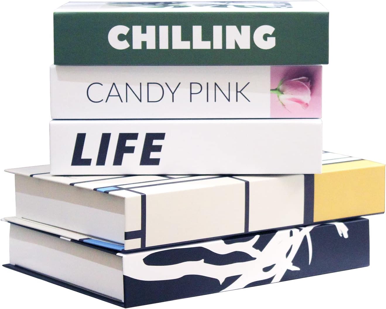 Fake Books for Decoration Coffee Table Decor Faux Book Decoration Hardcover Decorative Books Boxs Home Decor for Living Room Decor,Shelf Decor,Farmhouse Decor(C)