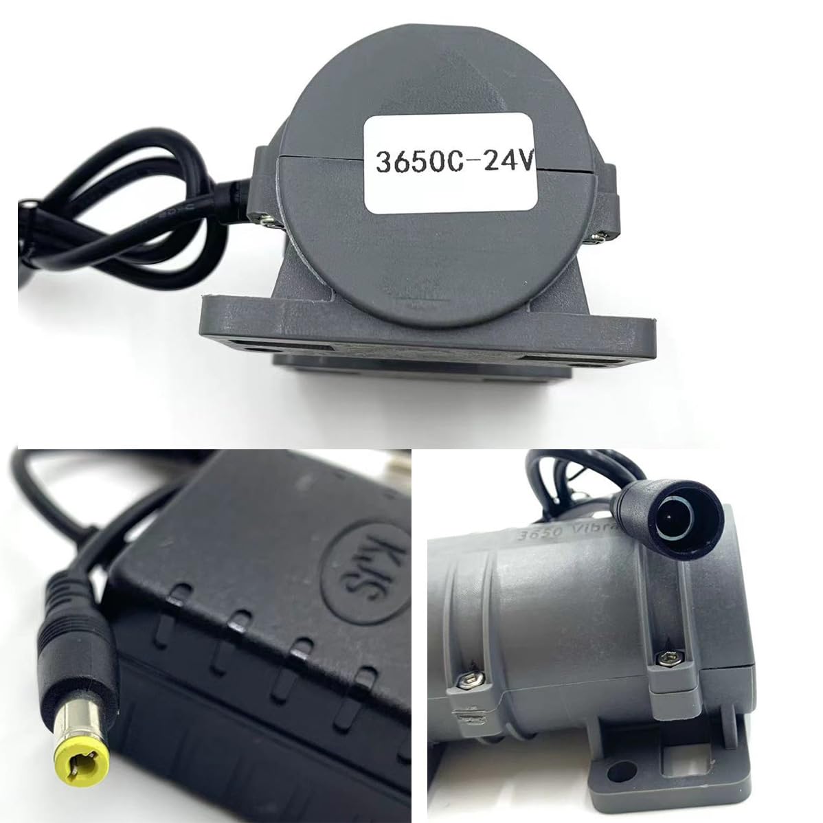 3800 RPM Mini Vibrationsmotor, DIY Tragbarer Massagegerät Vibrationsmotor Ersatzteile Einstellbarer Energiesparender Elektrischer Vibrationsmotor für Massagebett und Stuhl (DC 24V 0.3A 6W)