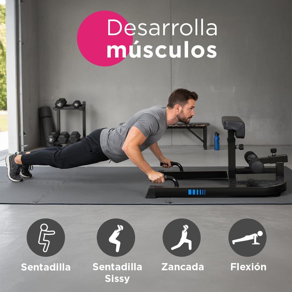 Aparato Multifuncion Sentadillas Profundas Squat Fortius 84 x 48 x 73 cm - Doble Respaldo