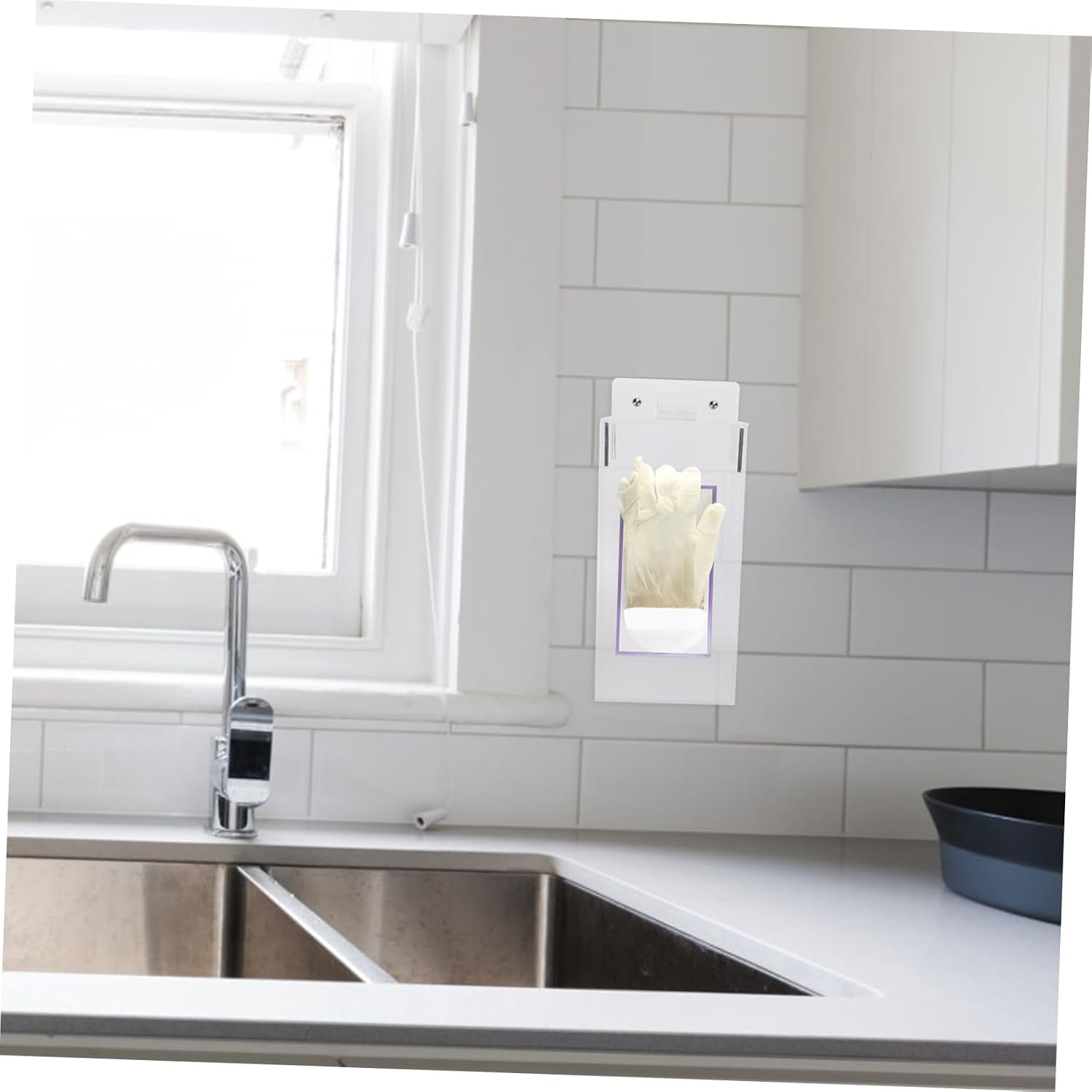 Acrylic Wall-Mounted Mask and Glove Dispenser for Easy Access Offices Clinics and Labs Space-Saving Storage for Face Masks and Gloves Lightweight and Design