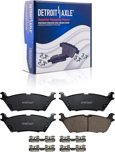 Miniatura 12 de Detroit Axle - Kit de freno trasero para Chevy Equinox Captiva Sport GMC Terrain Pontiac Torrent Saturn Vue Pinzas de freno de disco con soportes