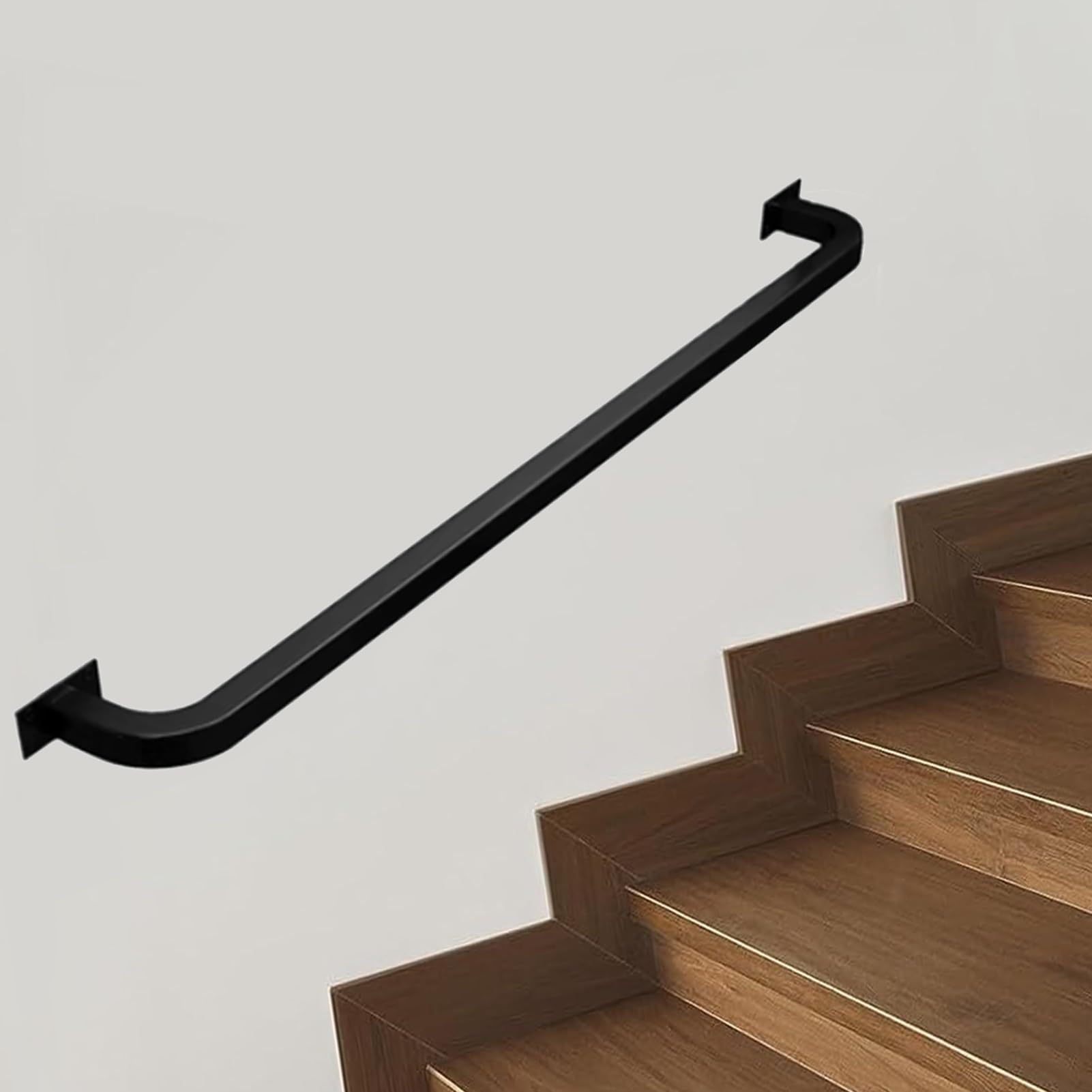 Barre de soutien escalier contre les chutes avec tube carré en fer 280 cm
