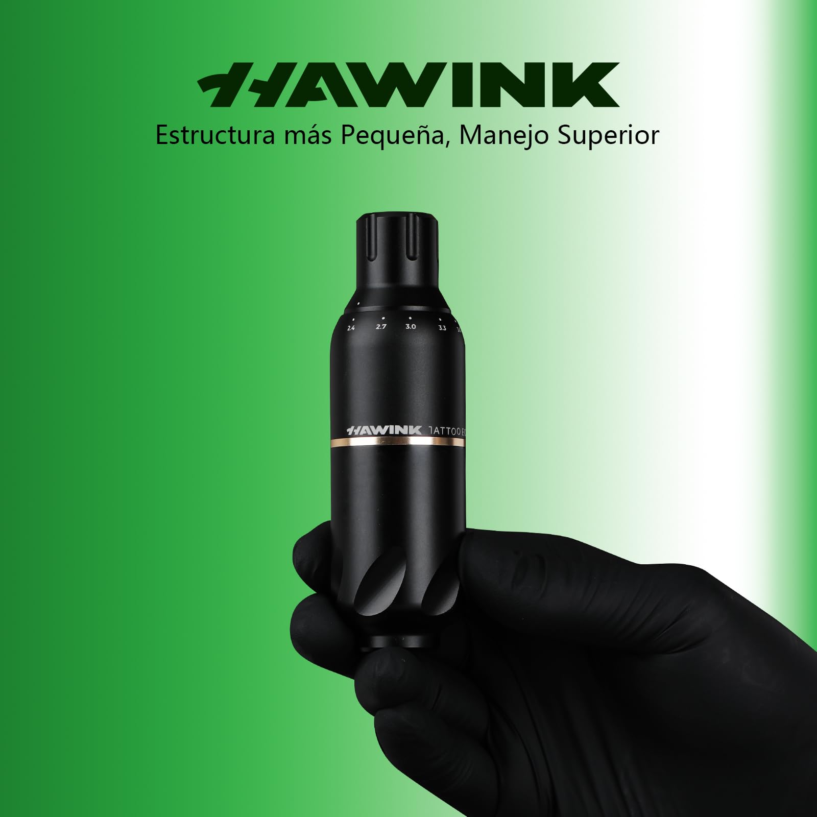 HAWINK Kit de Máquina de Tatuaje Inalámbrica con Batería 1600mAh Modo Normal/Punteado, 20 Cartuchos de Aguja 7 Tintas para tatuaje Jabón Azul Tatto Kit Completo para Principiantes HW-TKP304AEU-9