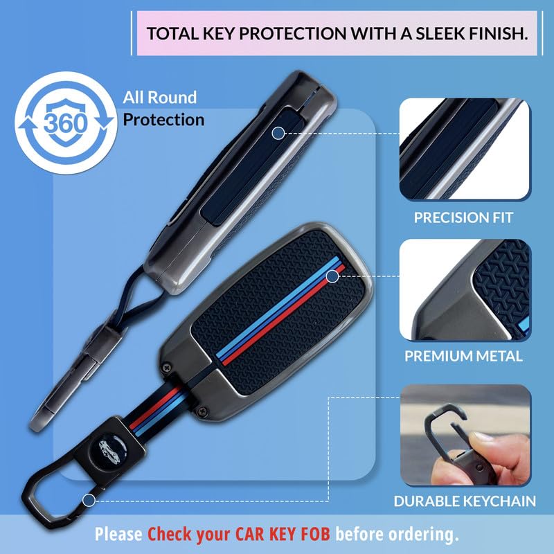 Image of NEODRIFT 'KeyShield' Car Key Cover for KIA Sonet (Shape 3, 03 Buttons) (Durable, Stylish, and 360 Protection)