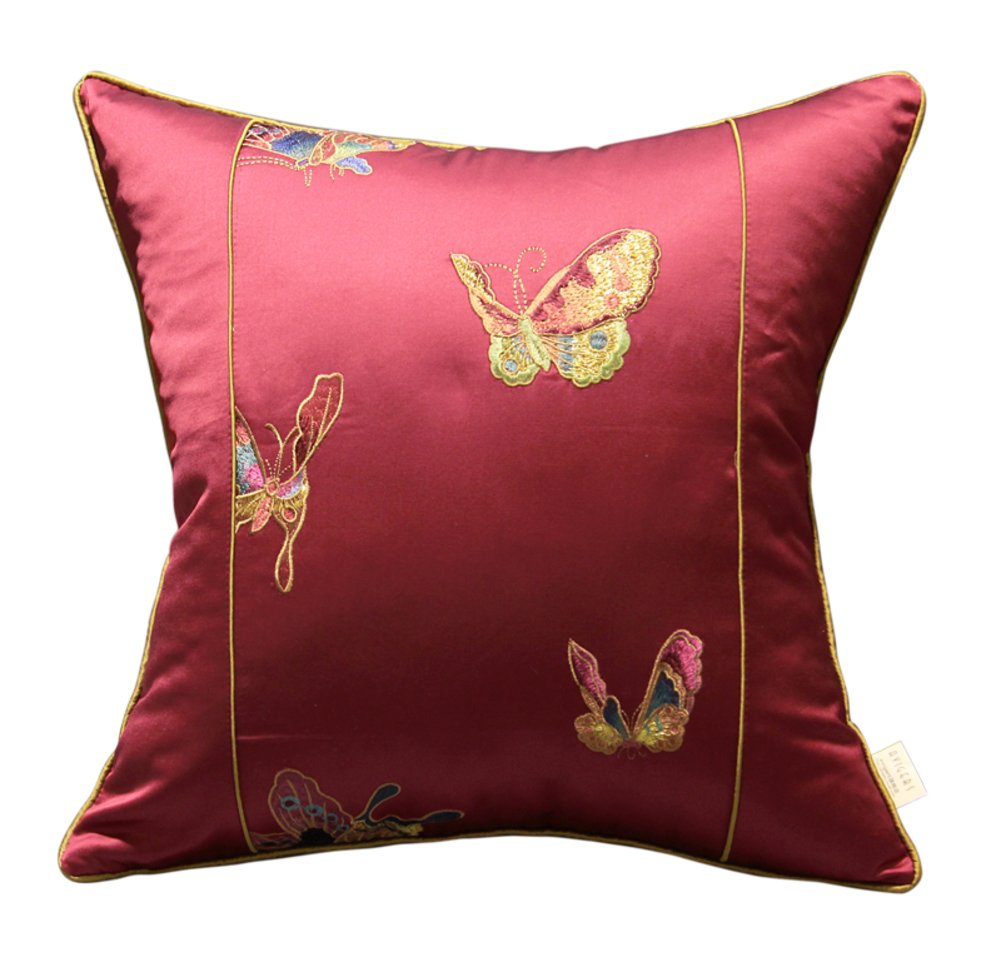 Taie d'oreiller décorative style chinois pour coussin de chevet lit