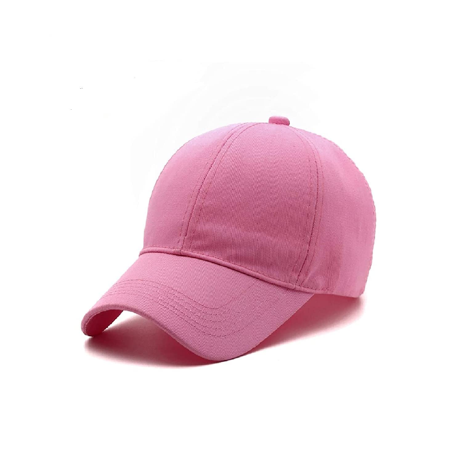 Pure Cotton Unisex Summer Cap for Man and Woman (Light Pink- Pack of 1)-image-2