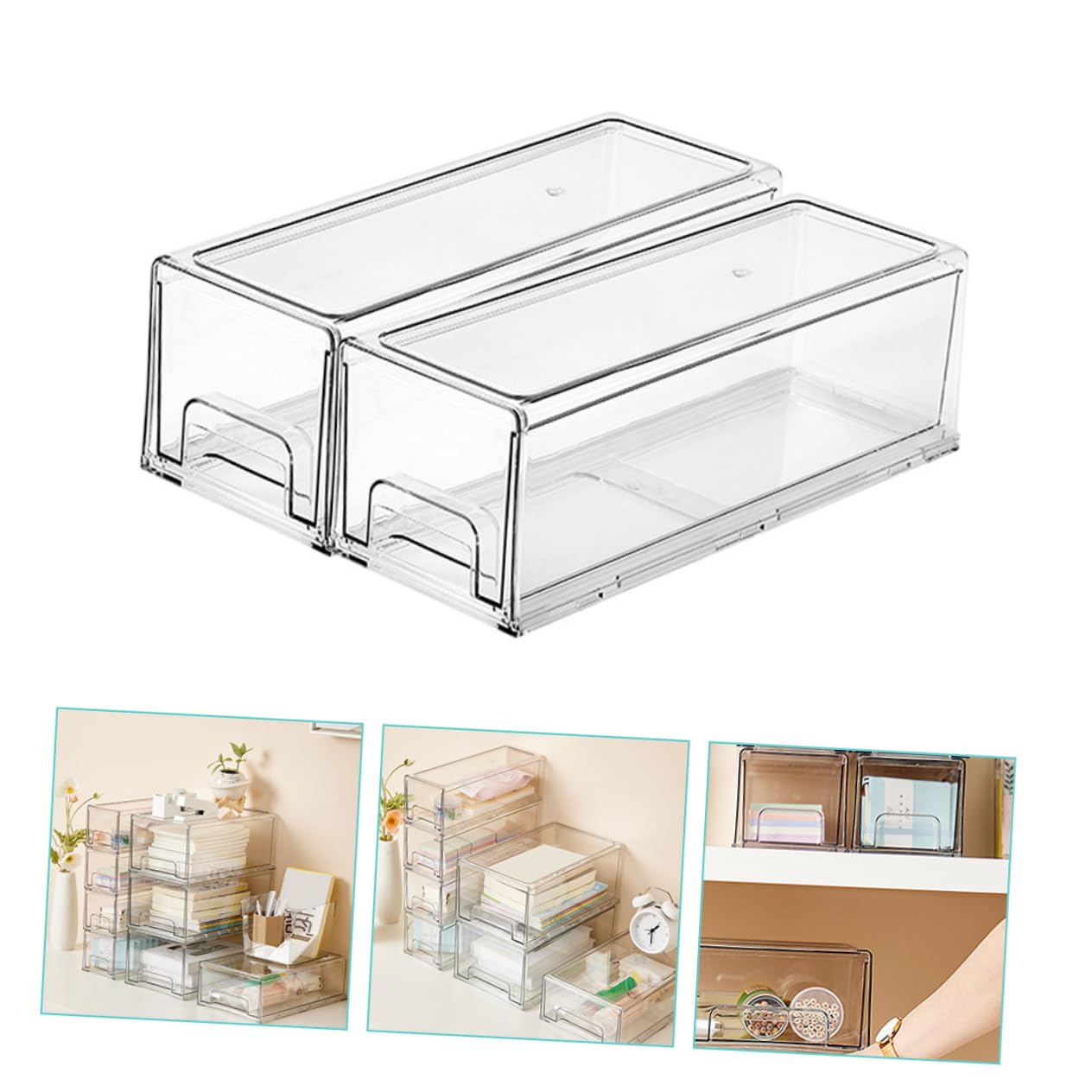 Organisateur de Maquillage pour Tiroir en Acrylique, Boîte de Rangement