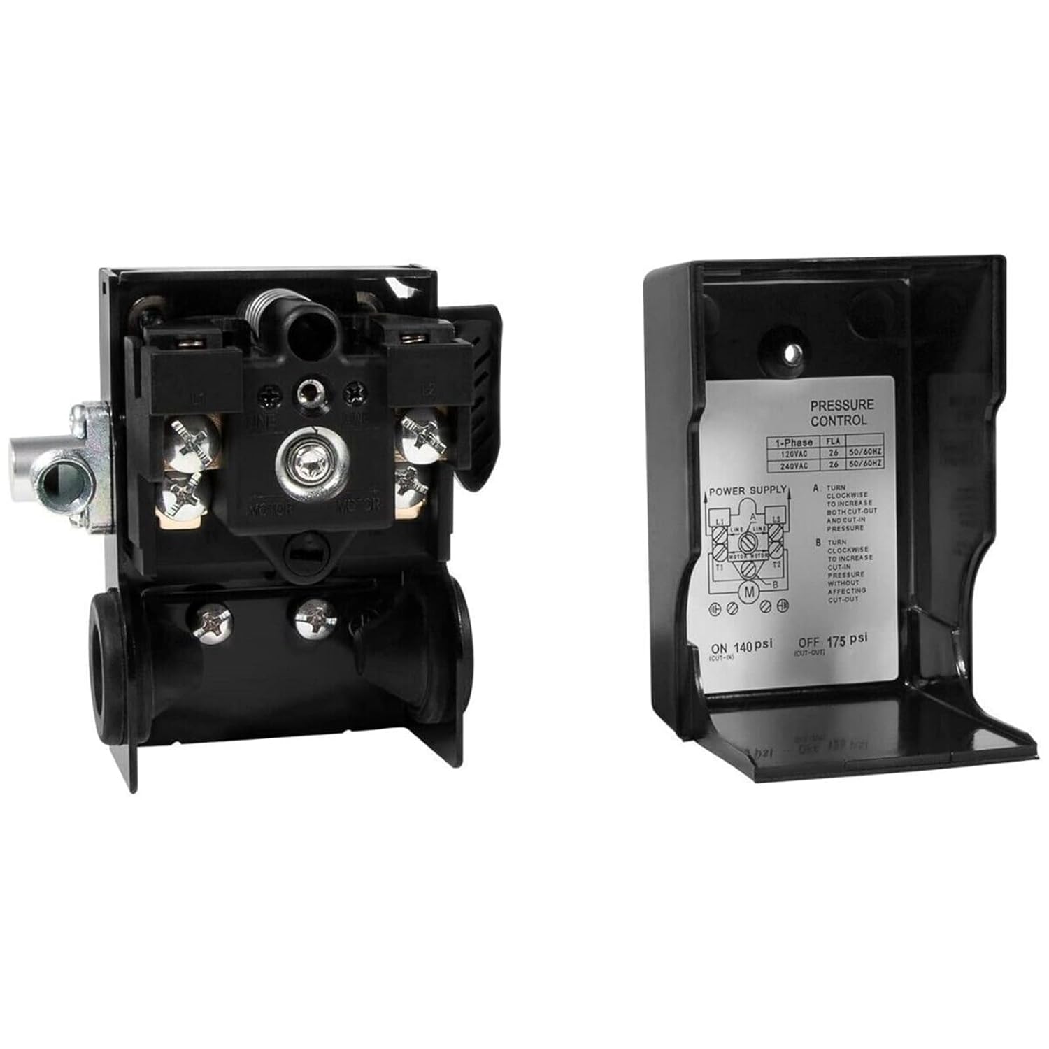 23474570 Pressure Switch Two Stage Compressor 135-175 PSI Fit for Ingersoll Rand Air Compressor 2475 2545 2340