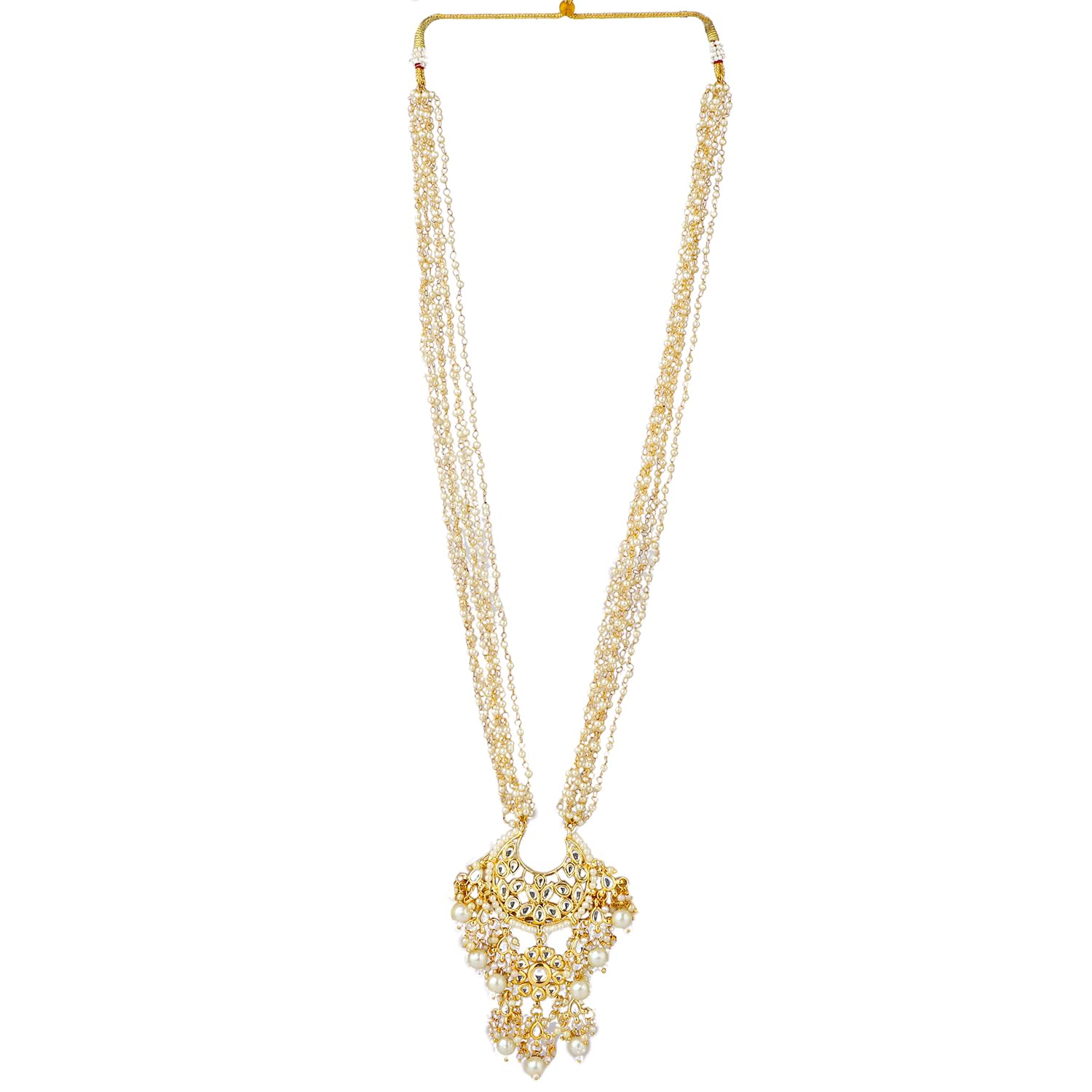 Jewellity Kundan Pendant with White Pearls String Long Mala/String/Neckpiece/Necklace For Women/Girls NPK-5154 (B0CKW2FZH1) Amazon Price History, Amazon Price Tracker