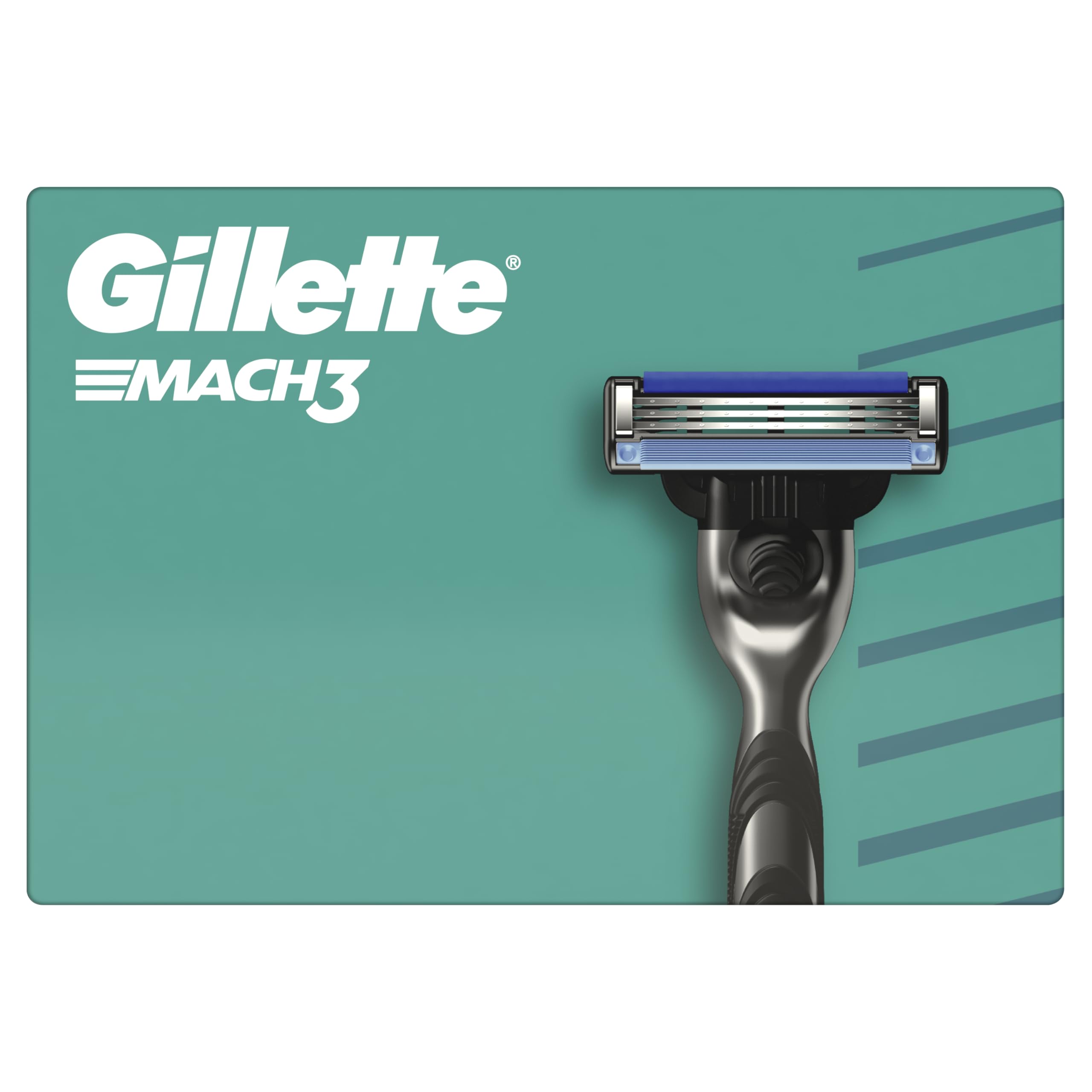 Gillette Mach3 Base Pack 28 wkładów do maszynki do golenia dla mężczyzn, ostrza do golenia z 3 ostrzami i paskiem smarującym, kompatybilne ze wszystkimi uchwytami Mach3