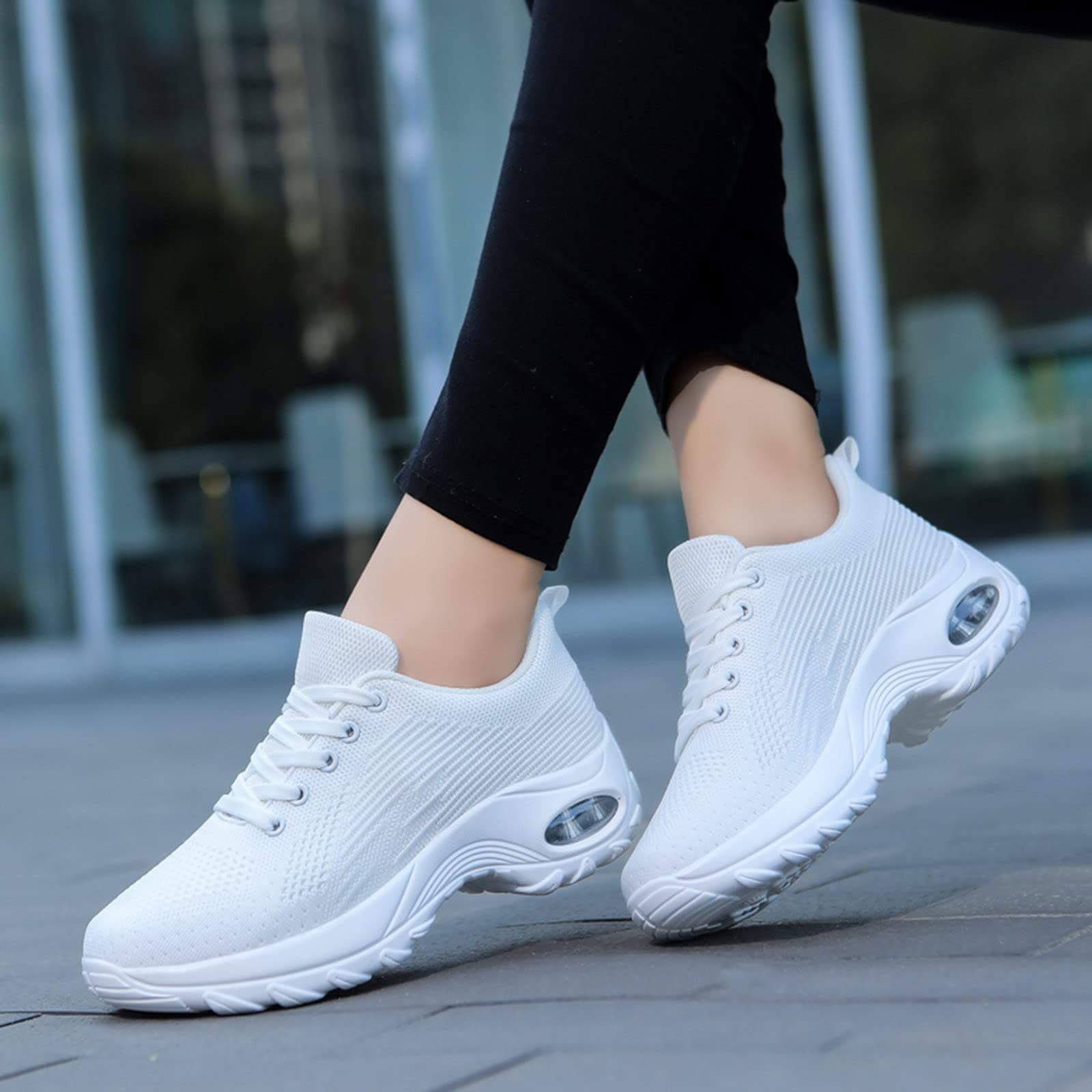 Generico Scarpe per Fascite Plantare Sneakers Donna Autunno Donna Scarpe Sportive Suola Spessa Antiscivolo Tessuto A Rete Traspirante Comodo Stile Casual Sneakers da Ginnastica