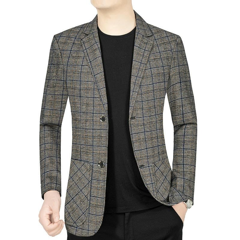 Blazer décontracté homme veste polyvalente coupe fluide - 2