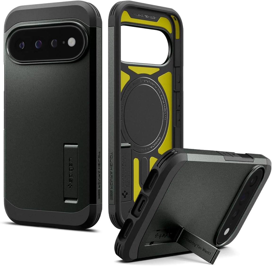 Spigen Tough Armor MagFit Case Compatible with Google Pixel 11 Pro XL, Abyss Green
