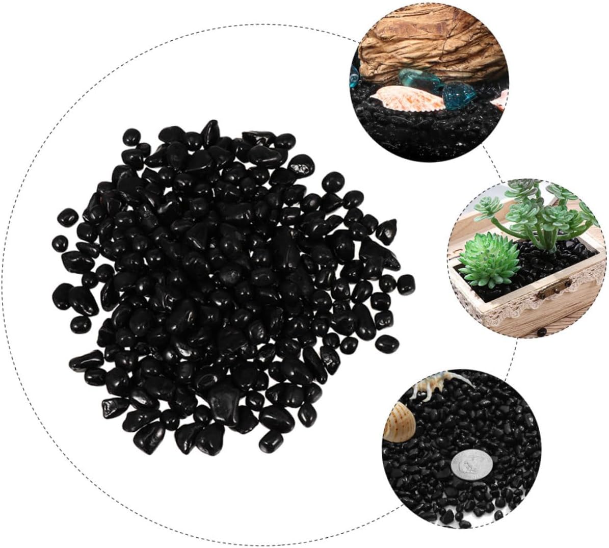 1bag Aquarium Rocks Gravel for Fish Tanks Decorative Sand for Aquascaping Smooth Non- Material for Aquariums Water Gardens and Ponds