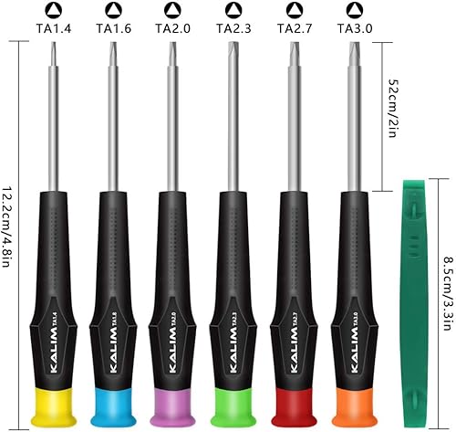Miniatura 2 de KALIM Juego de destornilladores de cabeza triangular, juego de 6 piezas de aislamiento de reparación, juego de destornilladores triangulares para
