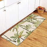MoBlinko Palm Tree Rug Tropical Rug Bathroom Mat Palm Tree Decor Non Skid Washable Standing Floor Mat Runner Carpet for Bathroom Home Office Farmhouse Laundry 39x 20 Inch
