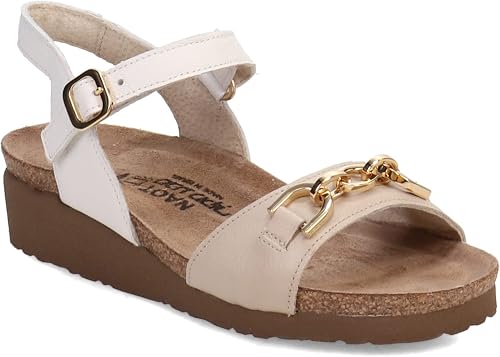 NAOT Footwear Women's Aubrey Sandal Soft Ivory Lthr/Soft White Lthr 6-6.5 M US