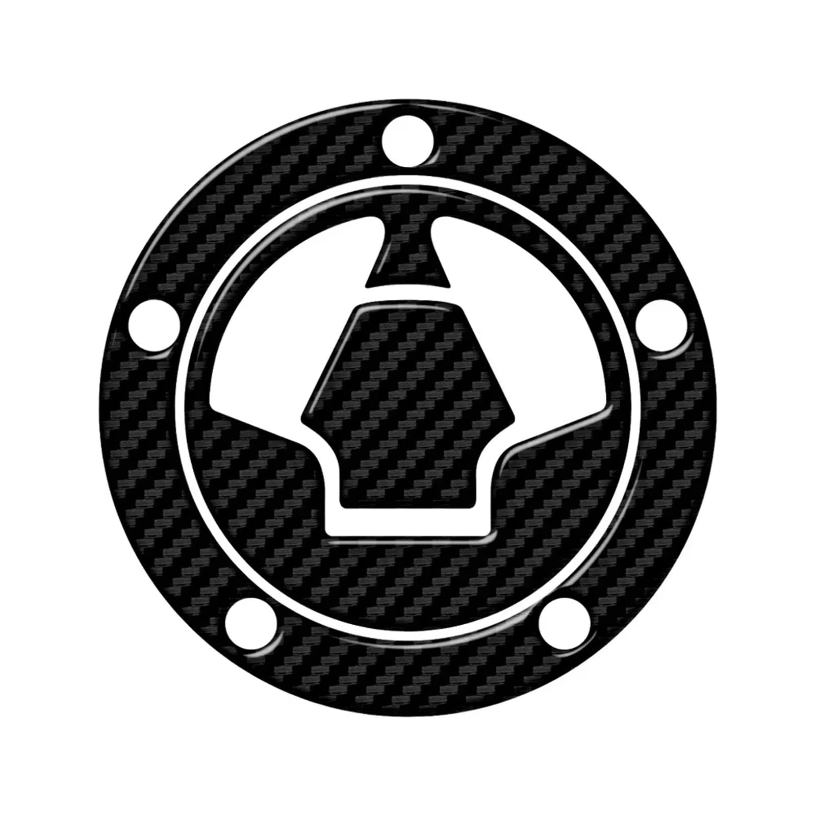 Motorrad Tank Pad Motorrad-Tankdeckel-Aufkleber Für Für ER-6N 2009–2015 | Aufkleber-Set Für -Modifikation, Kraftstofftankdeckel, Transparentes Kohlefaser-Erscheinungsbild(Black)