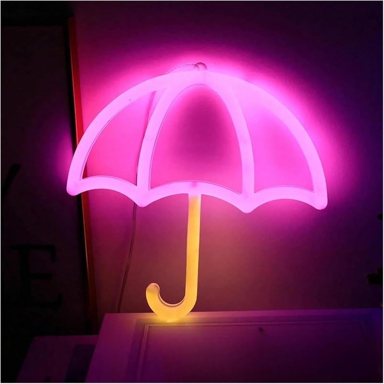 Aextroi neon Lights Sign Umbrella Shape Neon Sign Dimmable Night Light for Bedroom Home Party Wall Decor 21.5×22cm