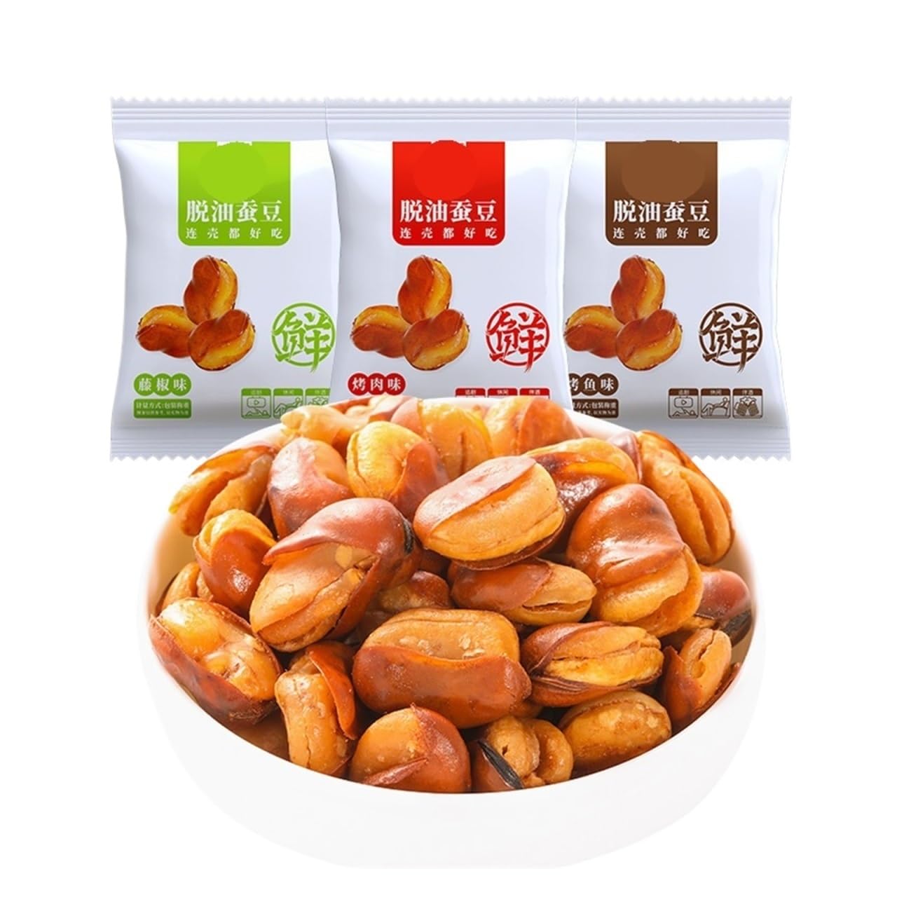 Fèves sans huile en petits paquets avec différentes saveurs(20bag,Barbecue flavor/25g)