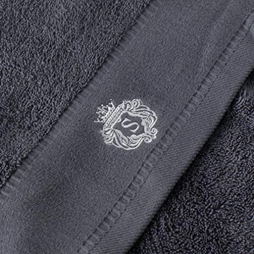Premium 100% Pure Cotton Bath Towel Set; 1 Bath Towels,1 Hand Towel & 1 Washcloth,Luxury Bathroom Super Soft Hotel & Spa Quality Highly Absorbent (Grey) #TOP6