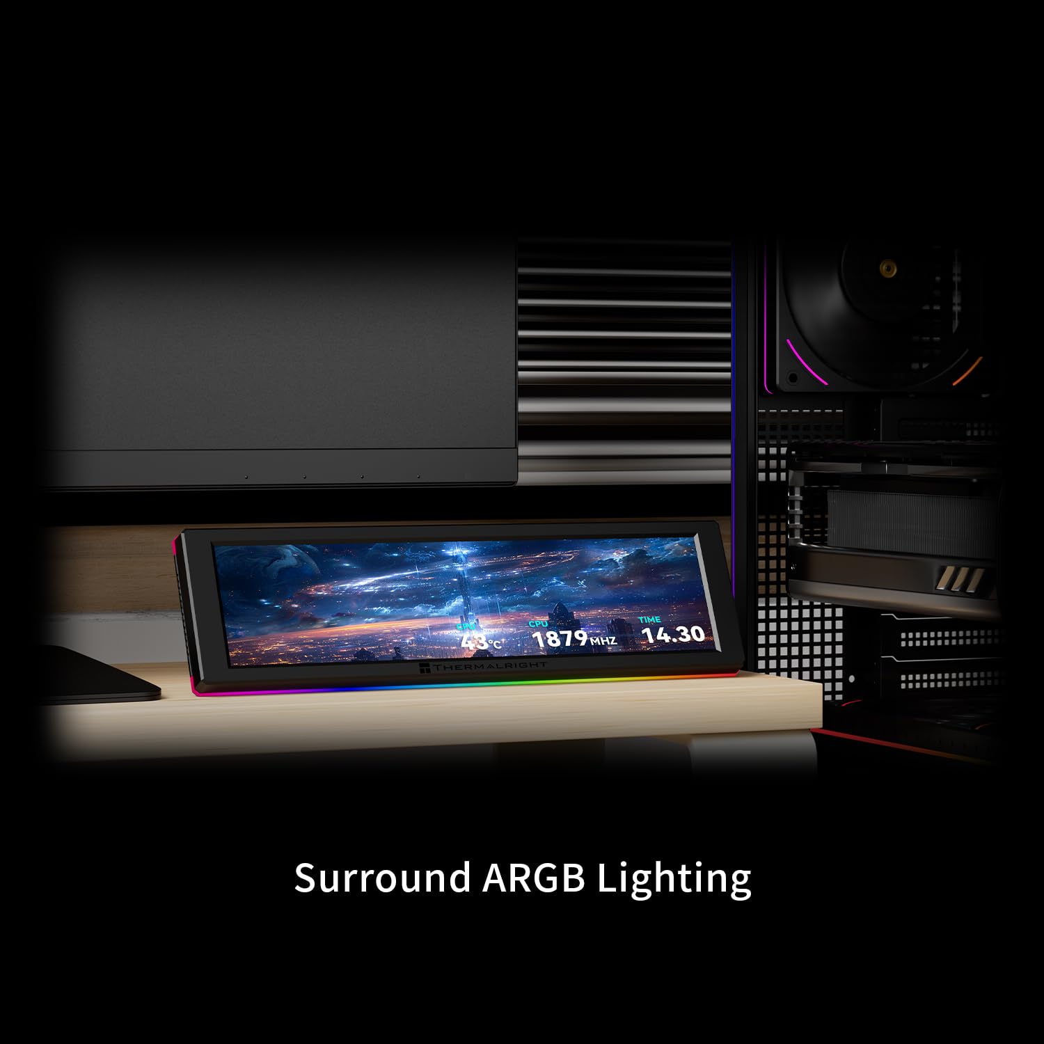 Amazon.co.jp: Thermalright Trofeo Vision 9.16 ARGB LCDブラック磁気