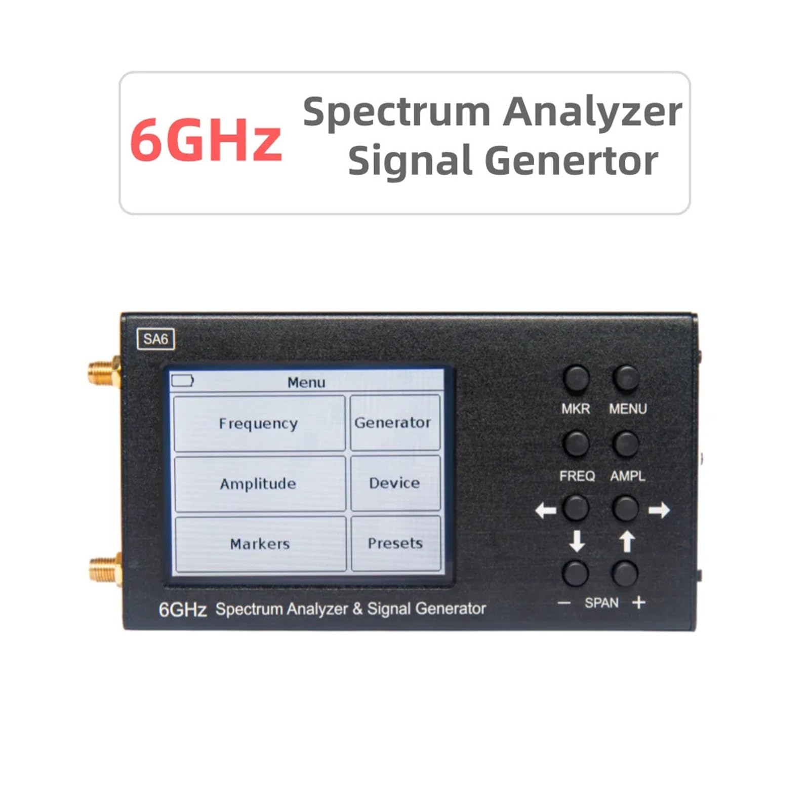 SA6 6GHz Portable Spectrum Analyzer Signal Genertor 3G 4G LTE CDMA DCS GSM GPRS