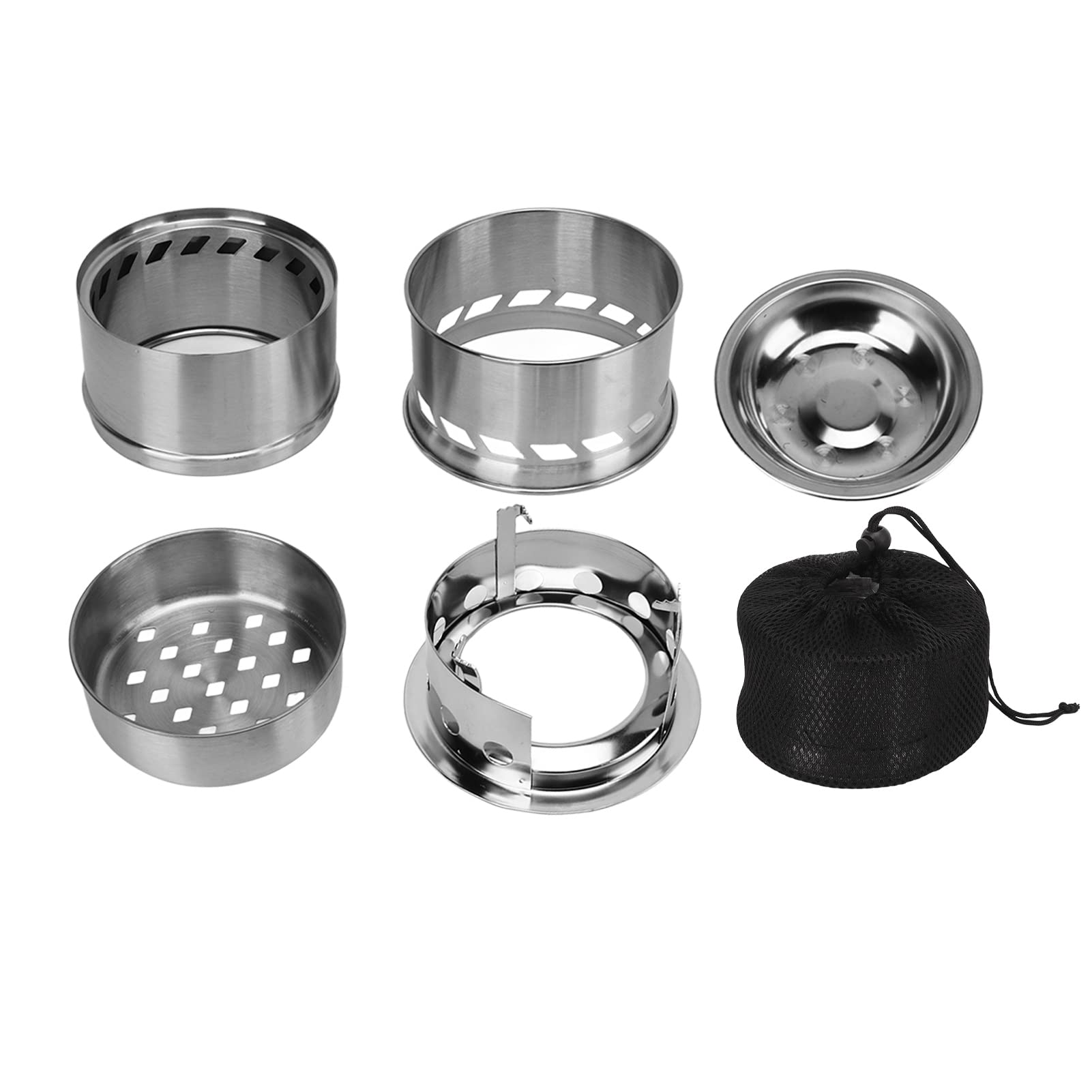 KetsicartWood Burning Stove, Stable Coal Heating Stove Interesting Safe Robust Stainless Steel for Barbecue for Yard (Tall Stand)