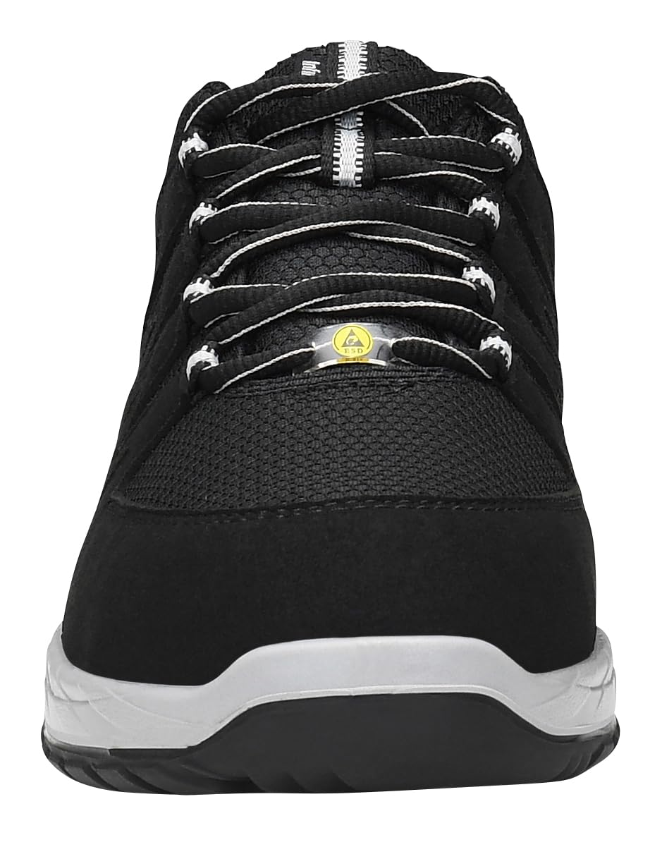 ELTEN Maddox W Black-Grey Low ESD S3S | Sicherheitsschuhe für Damen & Herren, Stahlkappe, leicht, atmungsaktiv