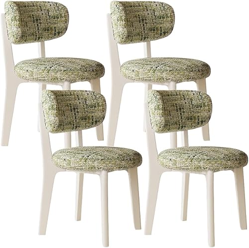 Miniatura 38 de YVYKFZD Sillas de comedor de madera maciza, juego de sillas de comedor sin brazos, sillas de cocina tapizadas, silla de sala de estar con funda de