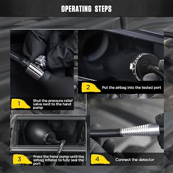 AUTOOL Universal Easy Intake Adapter for 12V Vehicle Pipes Fuel Leakage Detector Diagnositc Tester