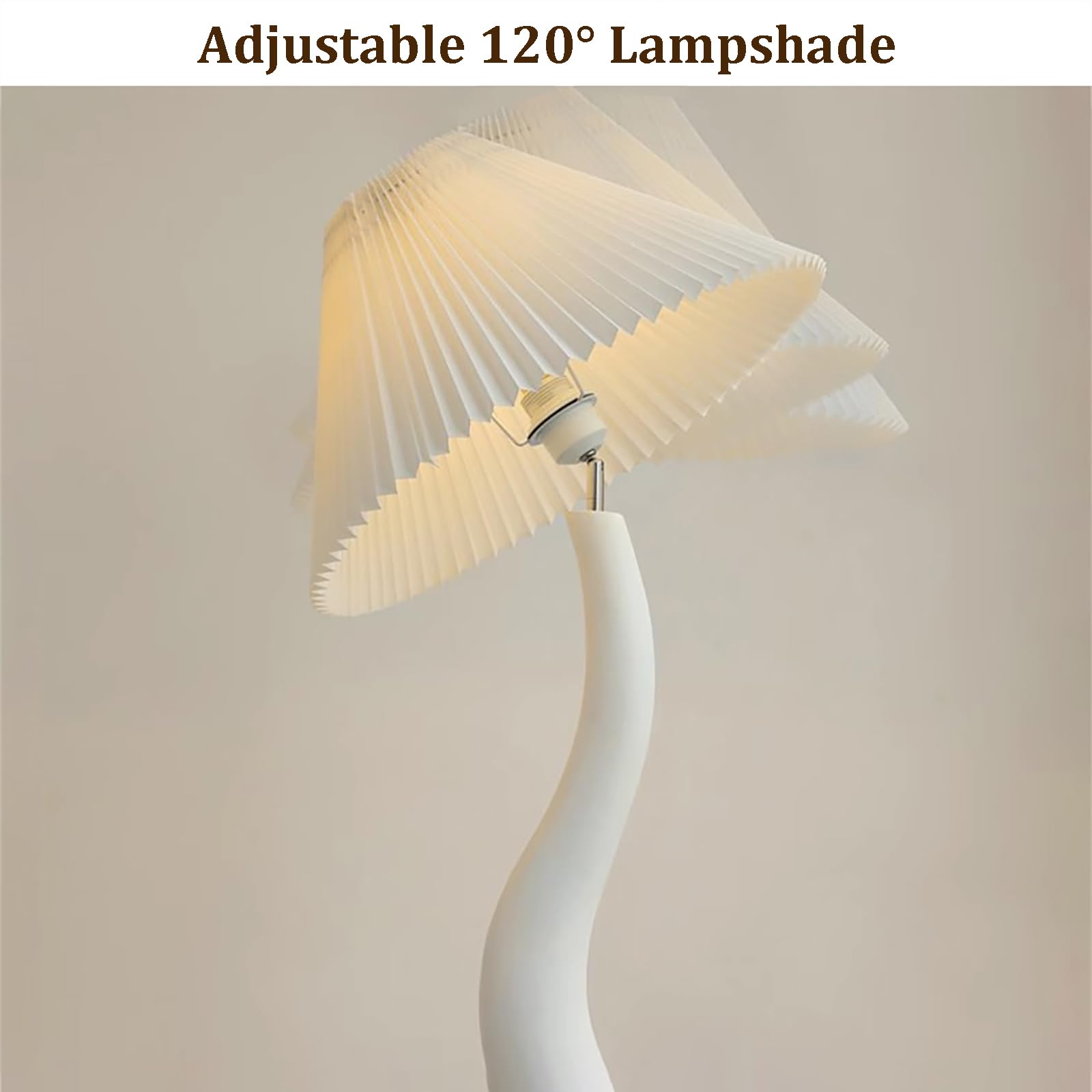 Lampada da Terra Moderna per Soggiorno, dimmerabile, con Paralume in Tessuto, Alta, Ideale per Angolo Lettura, Camera da Letto, Ufficio, Sala da Pranzo, Colore Naturale.