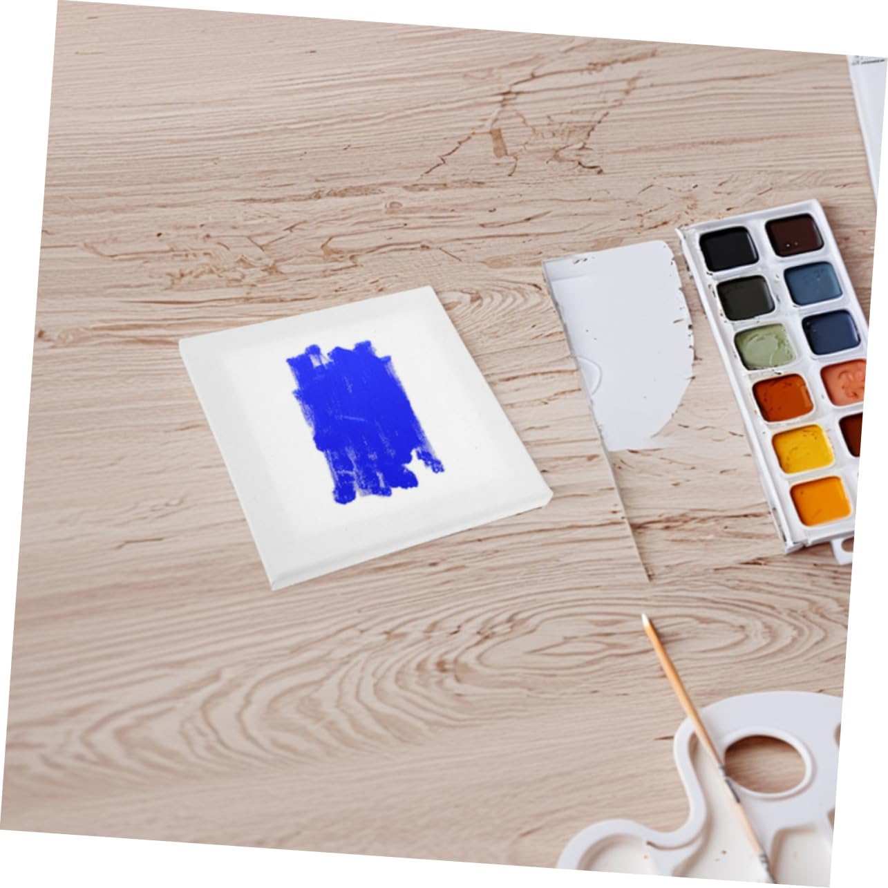 Sewroro 36pcs Blank Canvas Boards for Painting Square Stretched Canvas Panels Versatile Art Supplies for Oil and Gouache for Artists and Students