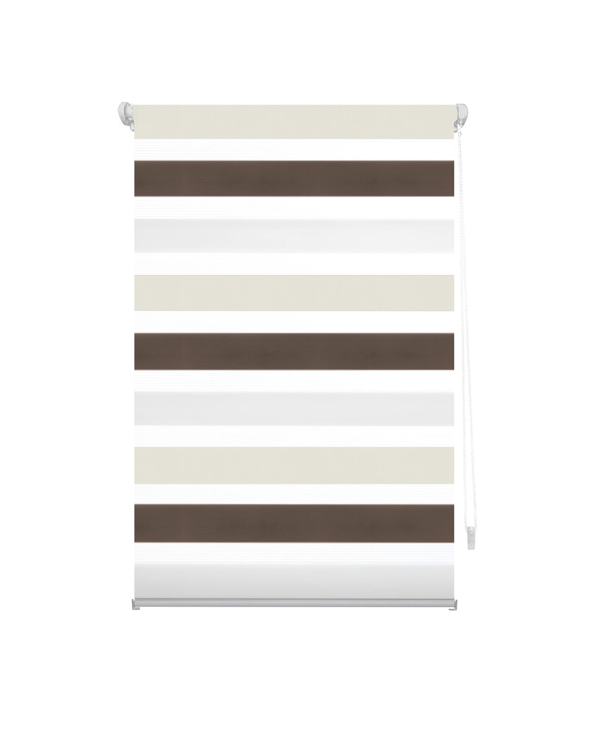 INTERBLIND | Night and Day Roller Blind Installation Without Tools - EasyFix Roller Blind Size 42 x 180 cm Width x Height - Blind Without Drilling Fabric Size 39 x 175 - Night and Day Blind