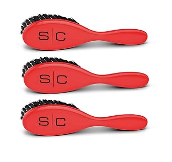 StyleCraft Professional Barber Patagonian Gentle Natural Bristle Fade Brush, Beard Brush, Cleaning Brush