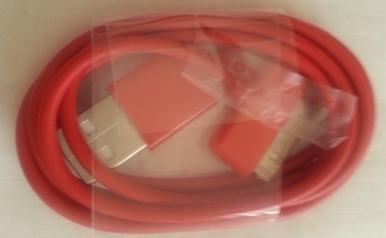 JEXON (TM) USB Data Sync Cable - Compatible With Apple iPhone 4 4S - RED