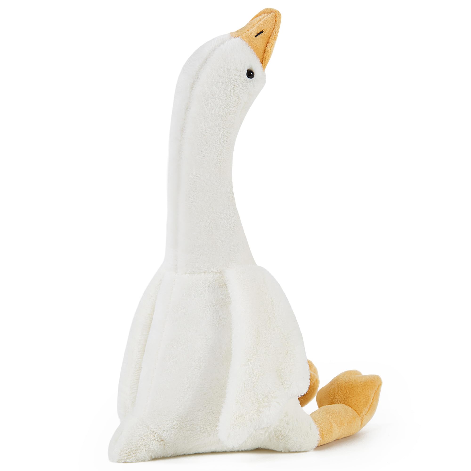 23.6" Swan Stuffed Animal,White Fluffy Cute Goose Duck Plush Toys Gifts Hugging Pillow for Kids Home Birthday Favor